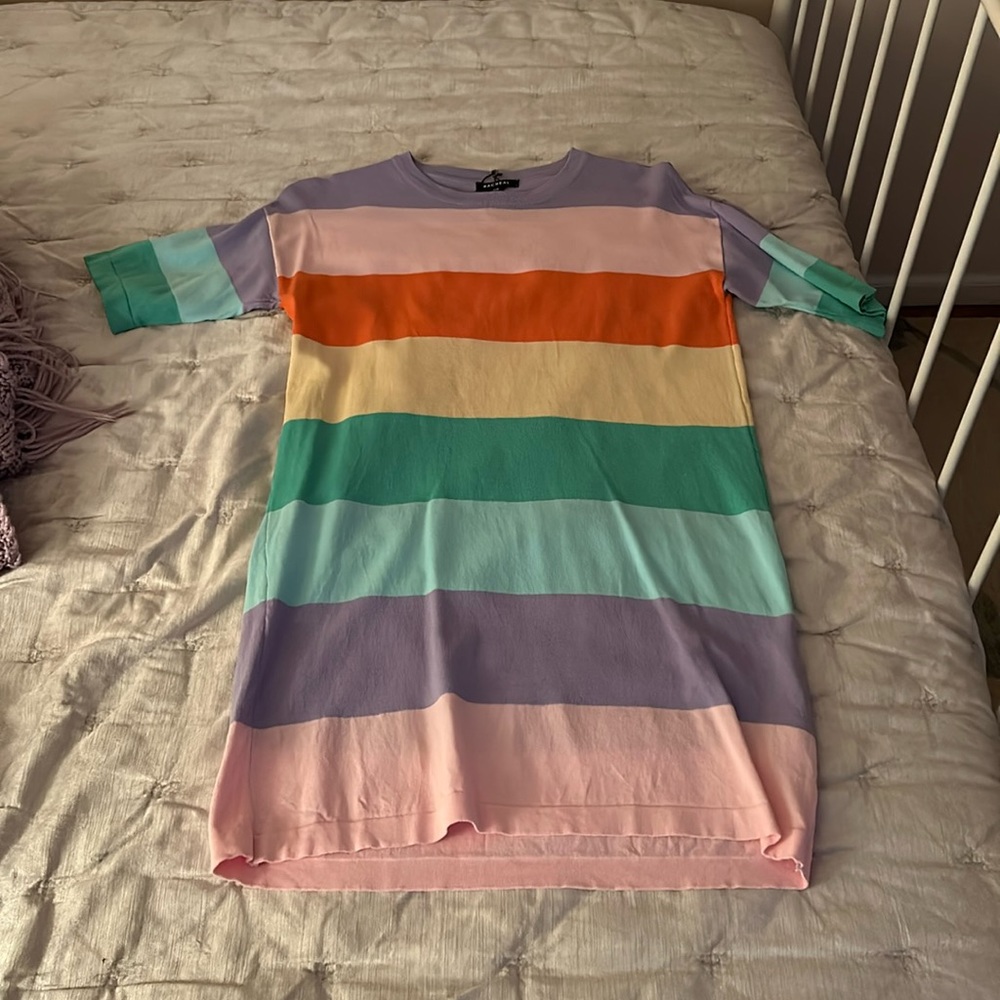 Colorful T-shirt dress